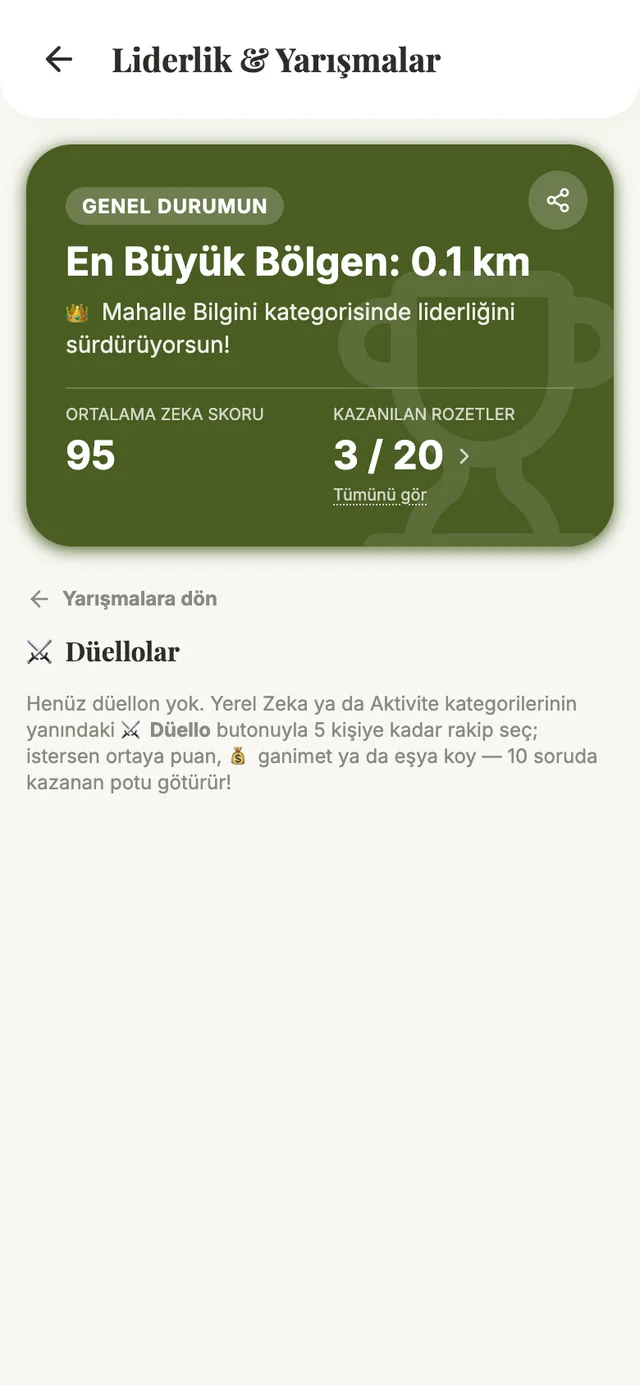 Düellolar ekranı